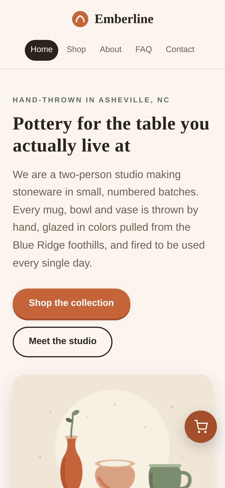The storefront on a phone